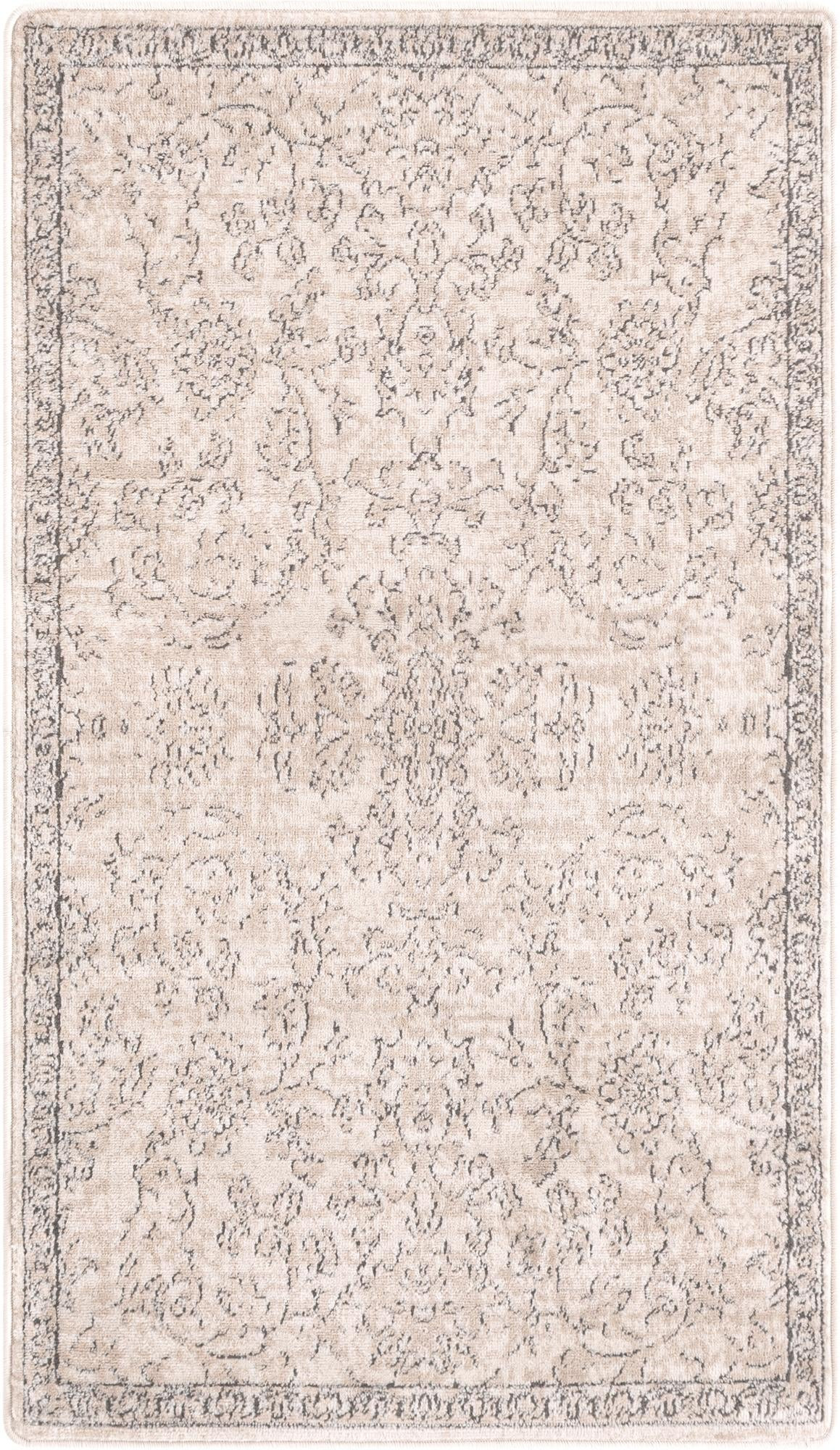 3' 3 x 5' 3 Lumley · Border rug, ivory