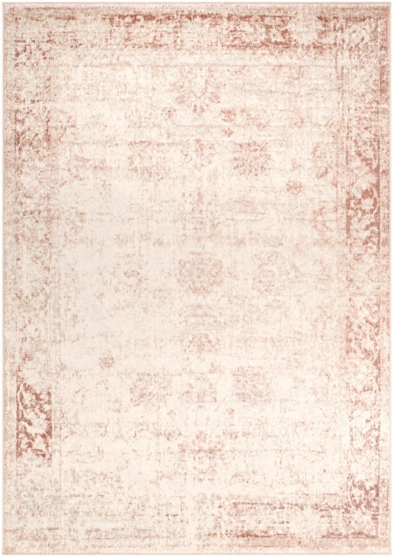 7' x 10' Blakemore · Distressed traditional rug, pink and ivory