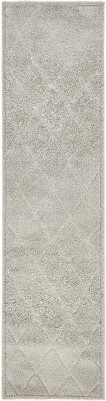 2' 7 x 10' Ancrum · Diamond Shag Rug, solid gray