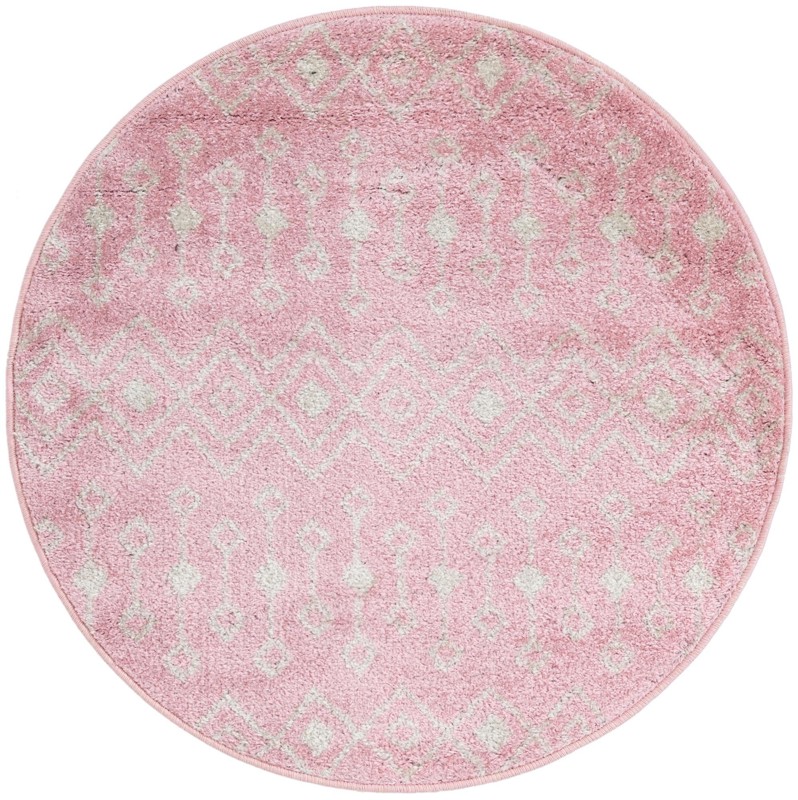 3' x 3' Boswell · Diamond rug, pink