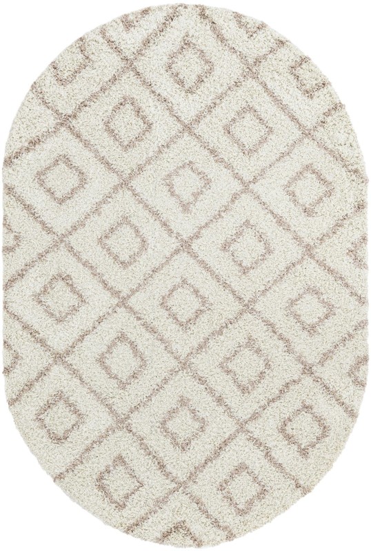 5' 3 x 8' Brock · Diamond Shag Rug, beige