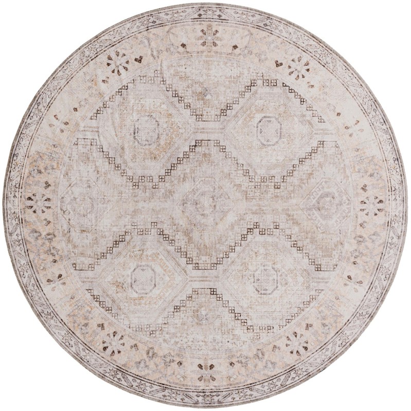 Camber · Diamond lattice rug, beige and brown