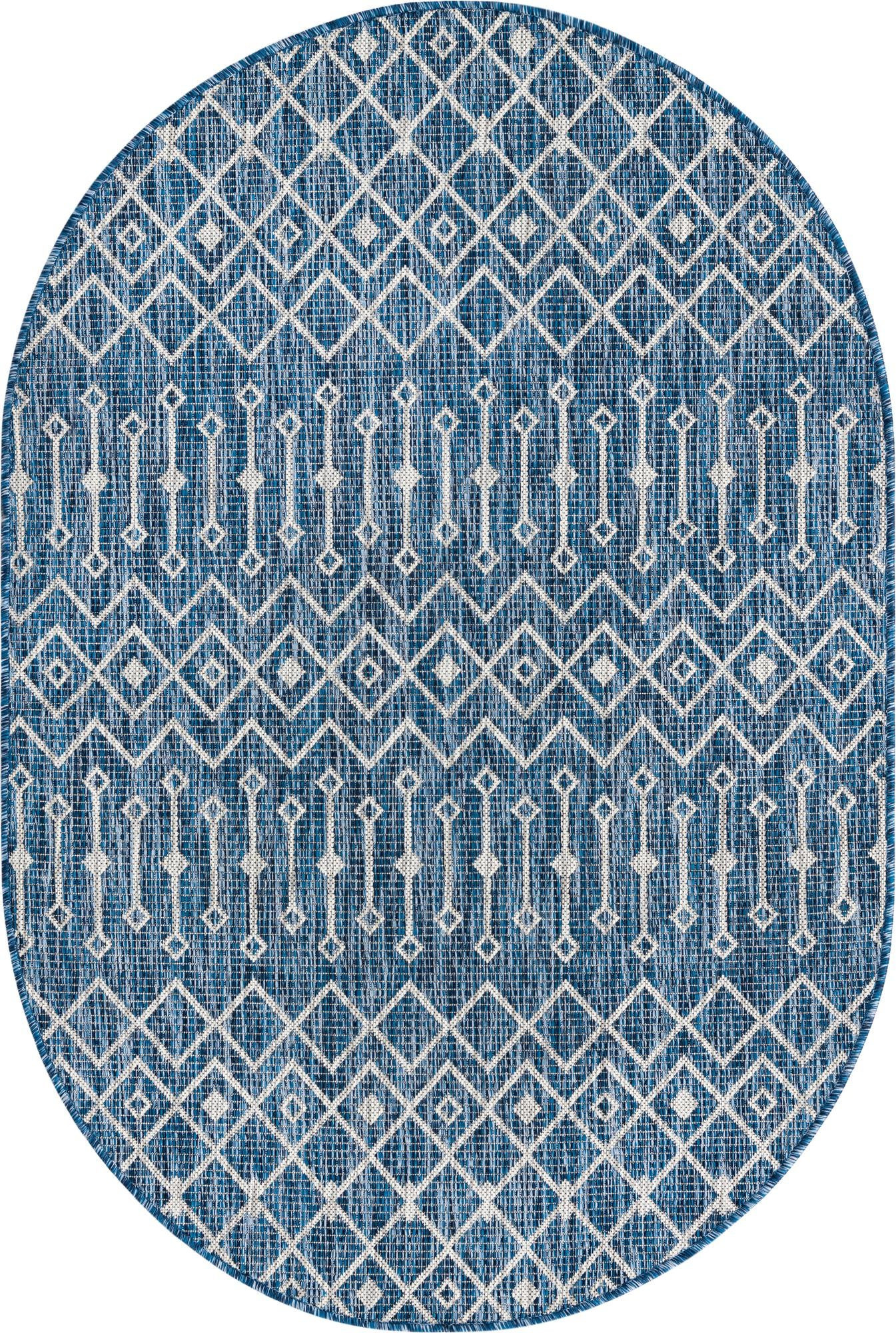 4' x 6' Kearney · Diamond Outdoor Rug, blue