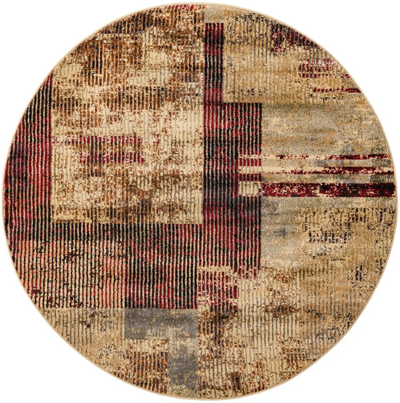 5' 3 x 5' 3 Malvern · Abstract rug, multi