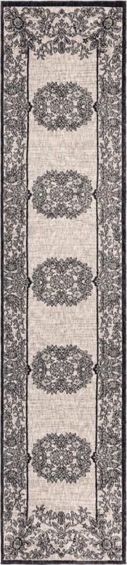 2' 7 x 12' Sanborn · Border rug, ivory