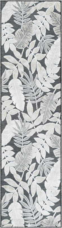 2' 2 x 8' Quimby · Border Outdoor Rug, black