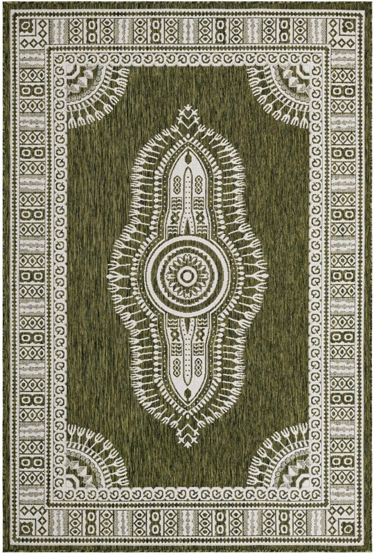 6' x 9' Bainbridge · Border Outdoor Rug, green