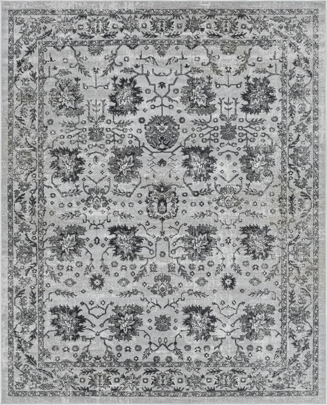 Channing · Border rug, grey