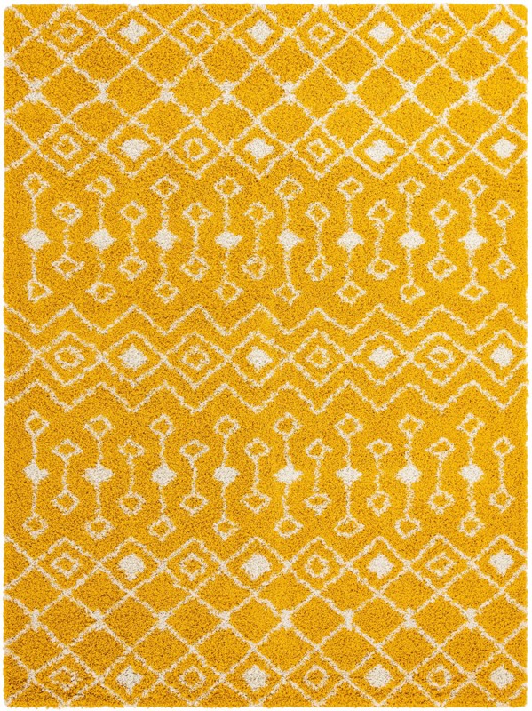 10' x 13' Bayley · Chevron Shag Rug, yellow