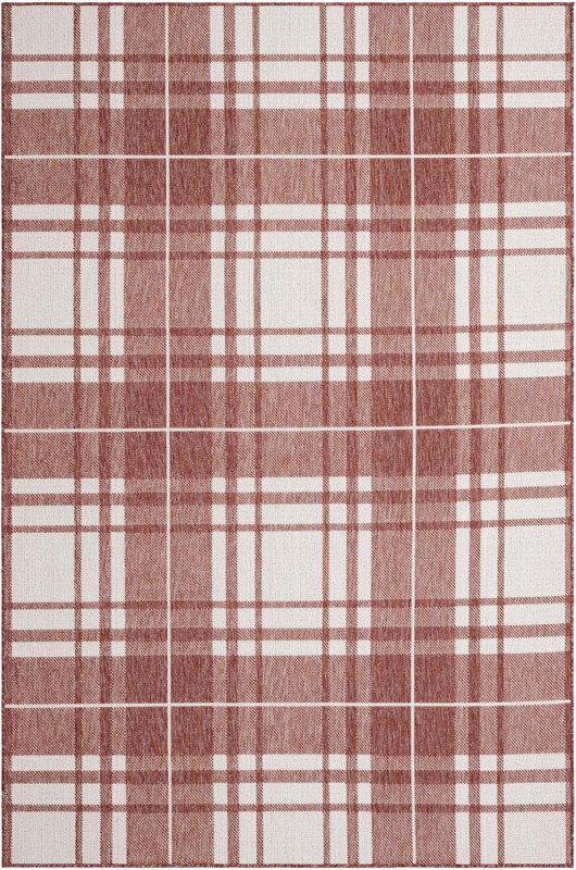 Maguire · Plaid Outdoor Rug, red