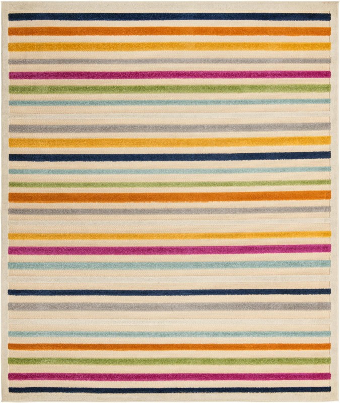 Wesley · Striped Outdoor Rug, beige