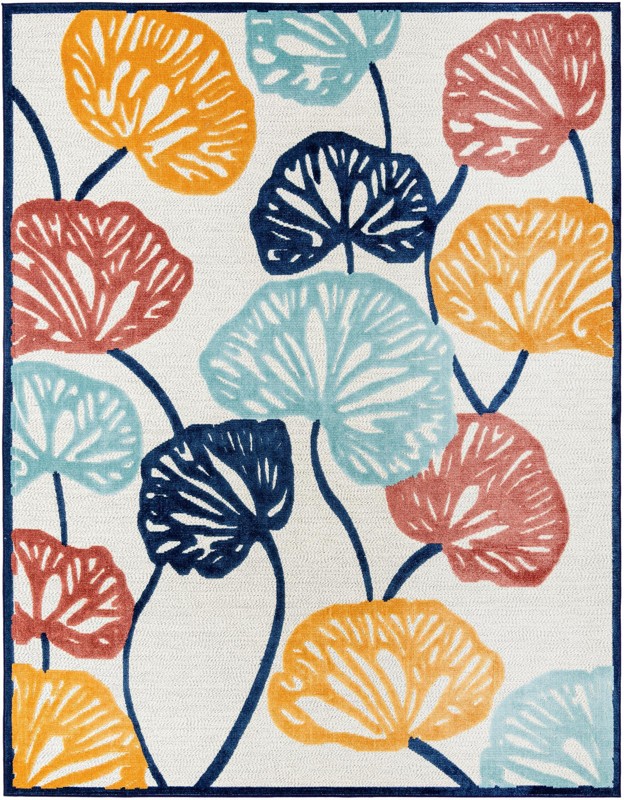 Slade · Border Outdoor Rug, ivory