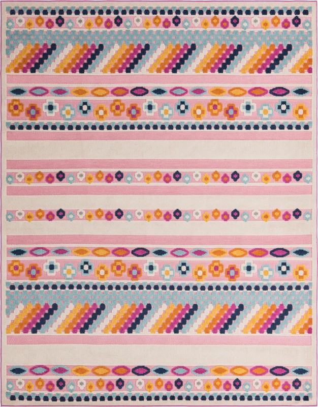 9' x 12' Tanner · Geometric Outdoor Rug, pink