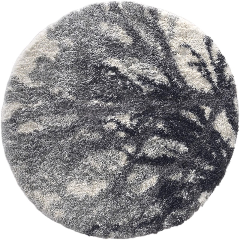 Bayfield · Abstract Shag Rug, ivory and gray
