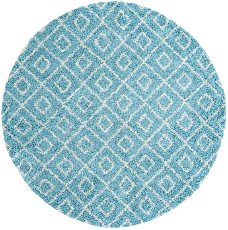 10' x 10' Brock · Diamond Shag Rug, aqua