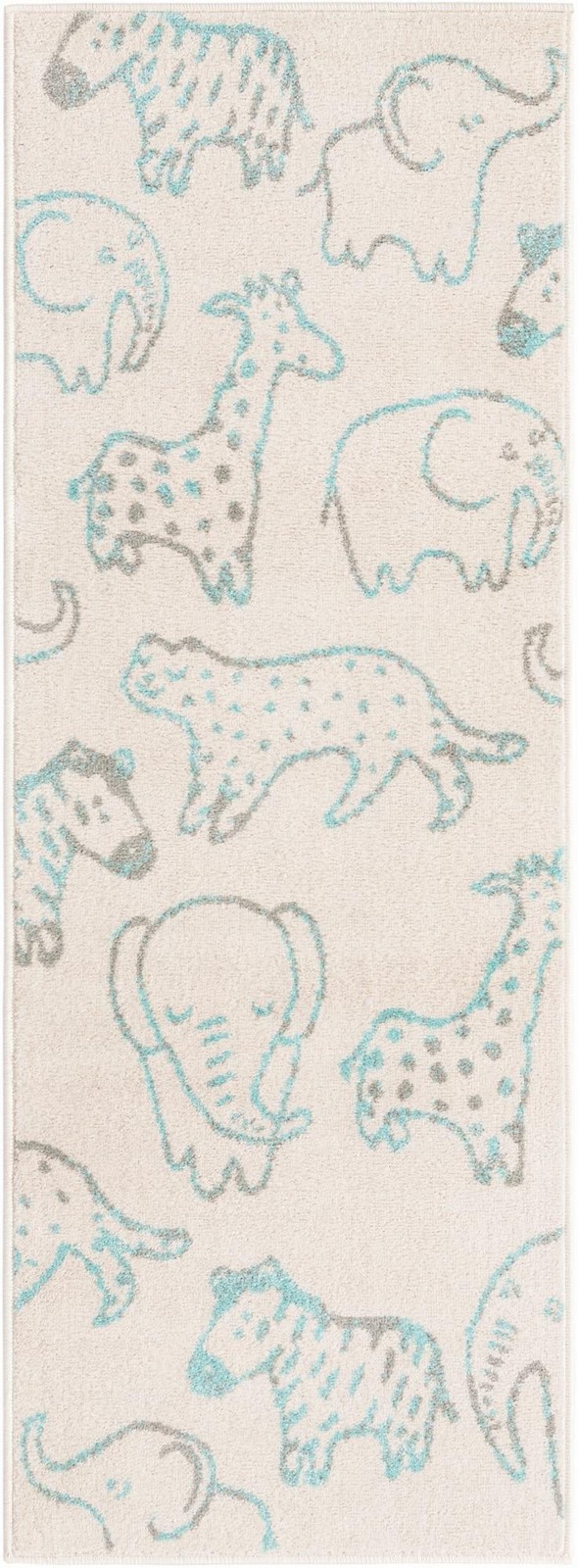 2' 2 x 6' Ernest · Pictoral rug, ivory