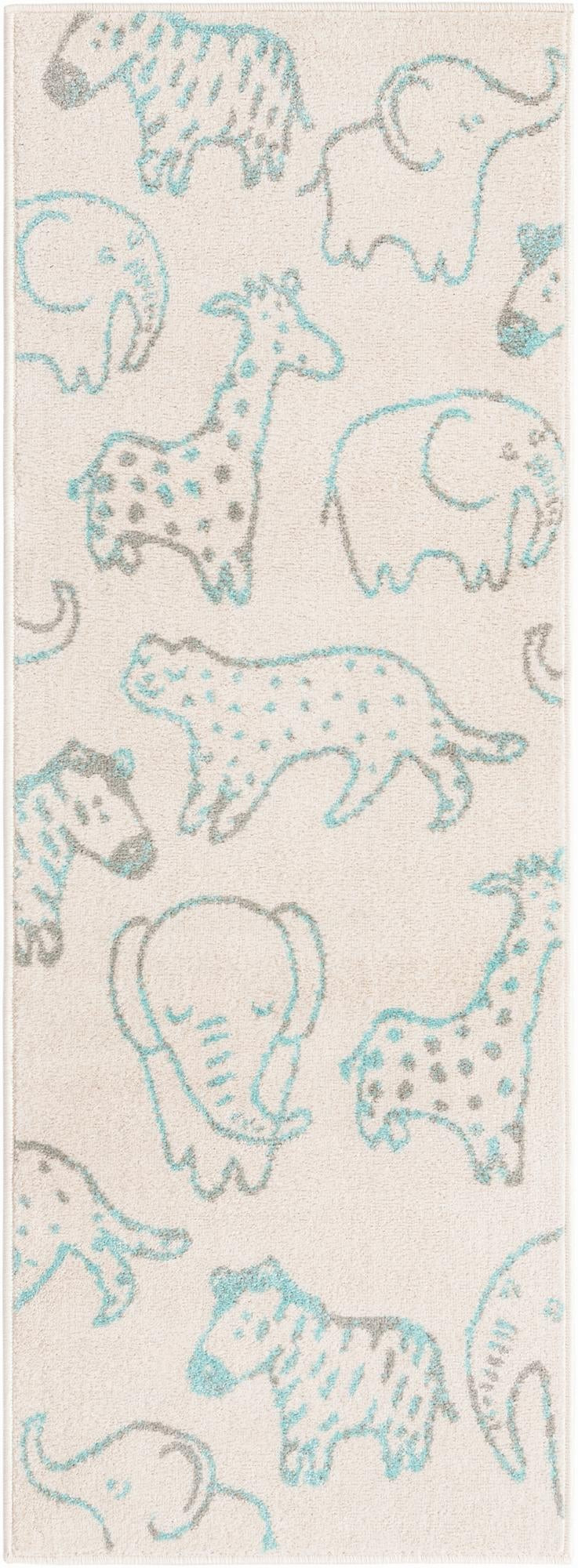 2' 2 x 6' Ernest · Pictoral rug, ivory