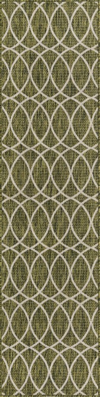 2' x 8' Atkins · Geometric Outdoor Rug, green