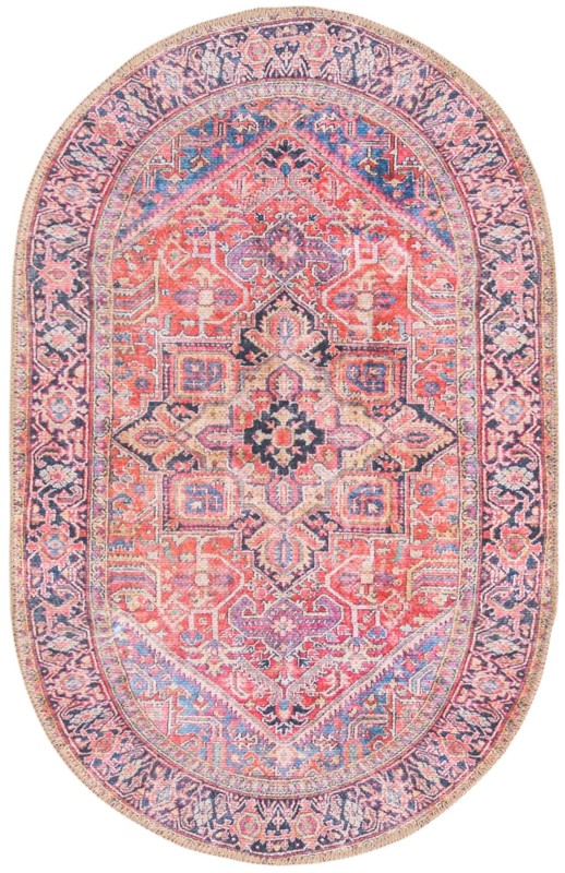 Bismarck · Border Washable Rug, red