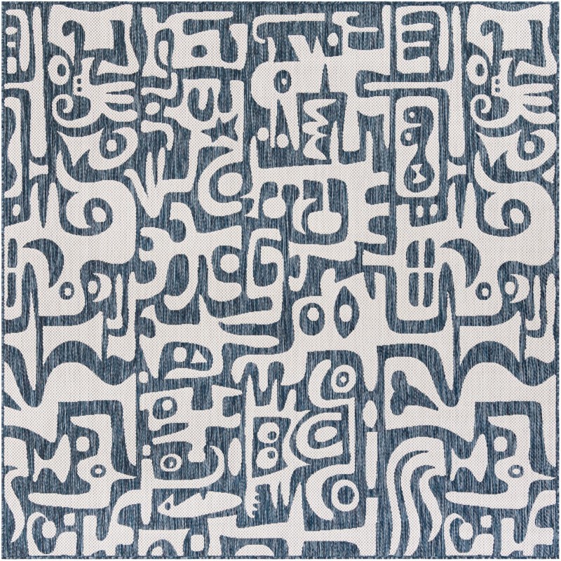 Hungerford · Abstract Outdoor Rug, blue