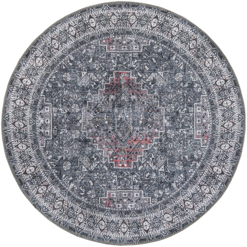 3' 6 x 3' 6 Cowper · Border Washable Rug, gray