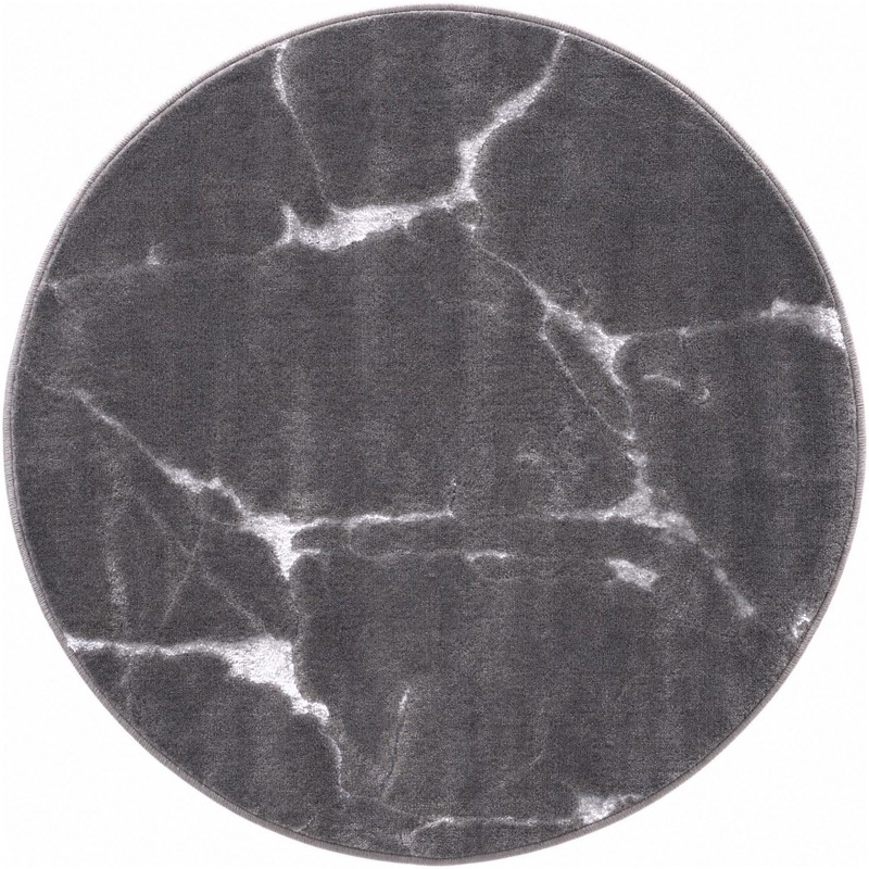3' x 3' Ravenhill · Abstract rug, gray and silver