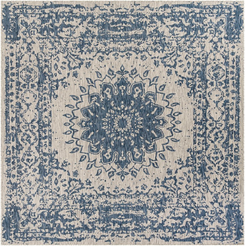 10' x 10' Royce · Border Outdoor Rug, blue