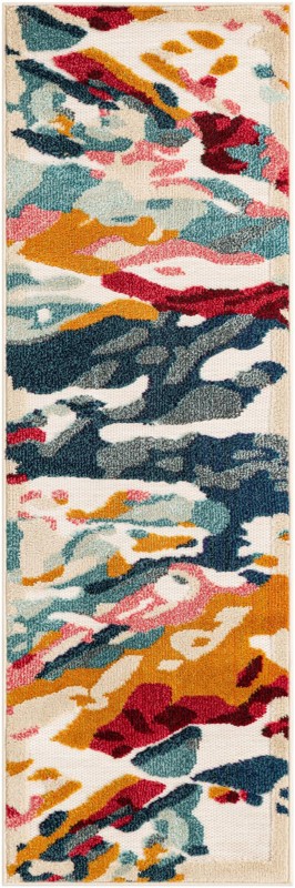 2' x 6' Viola · Abstract Outdoor Rug, multi