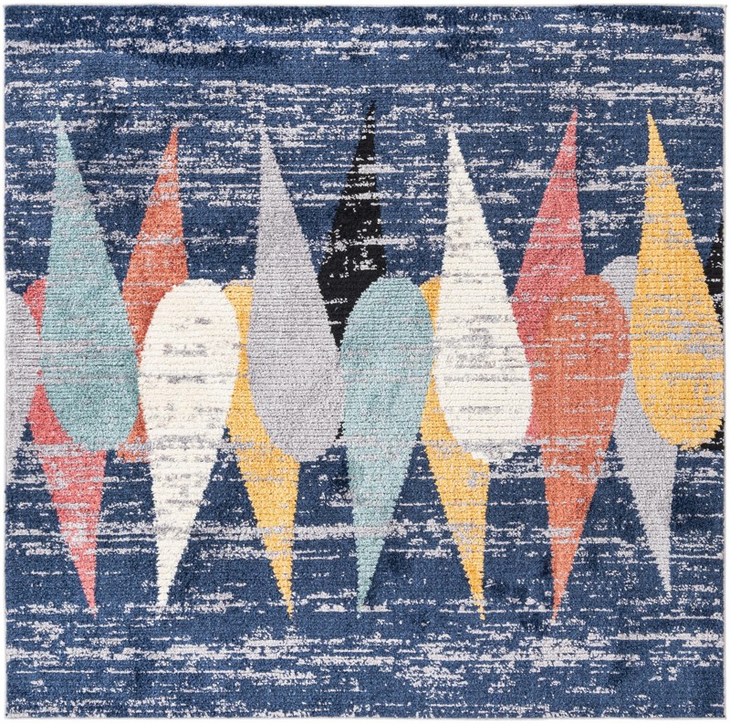 7' 10 x 7' 10 Petaluma · Abstract rug, blue