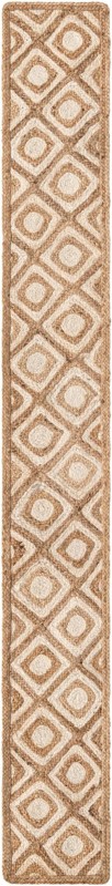 1' 2 x 10' Halsey · Diamond Braided Jute Rug, natural
