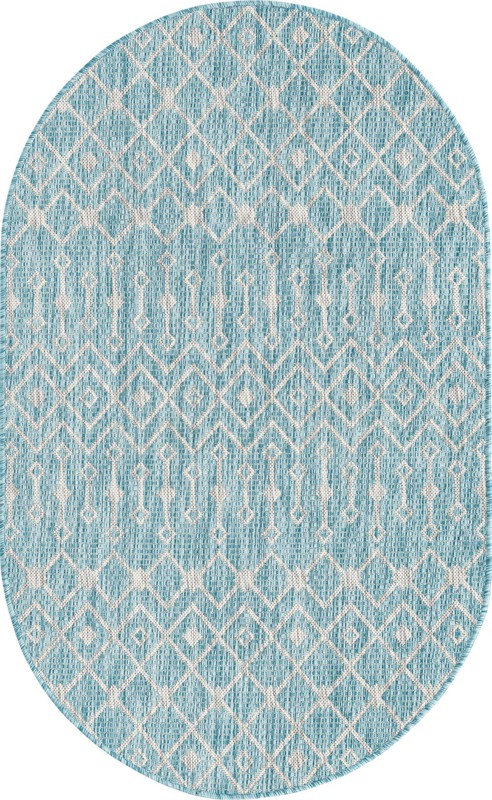 3' x 5' 3 Kearney · Diamond Outdoor Rug, aqua