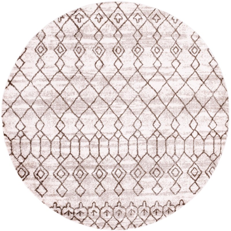8' 4 x 8' 4 Humphrey · Lattice rug, brown and ivory