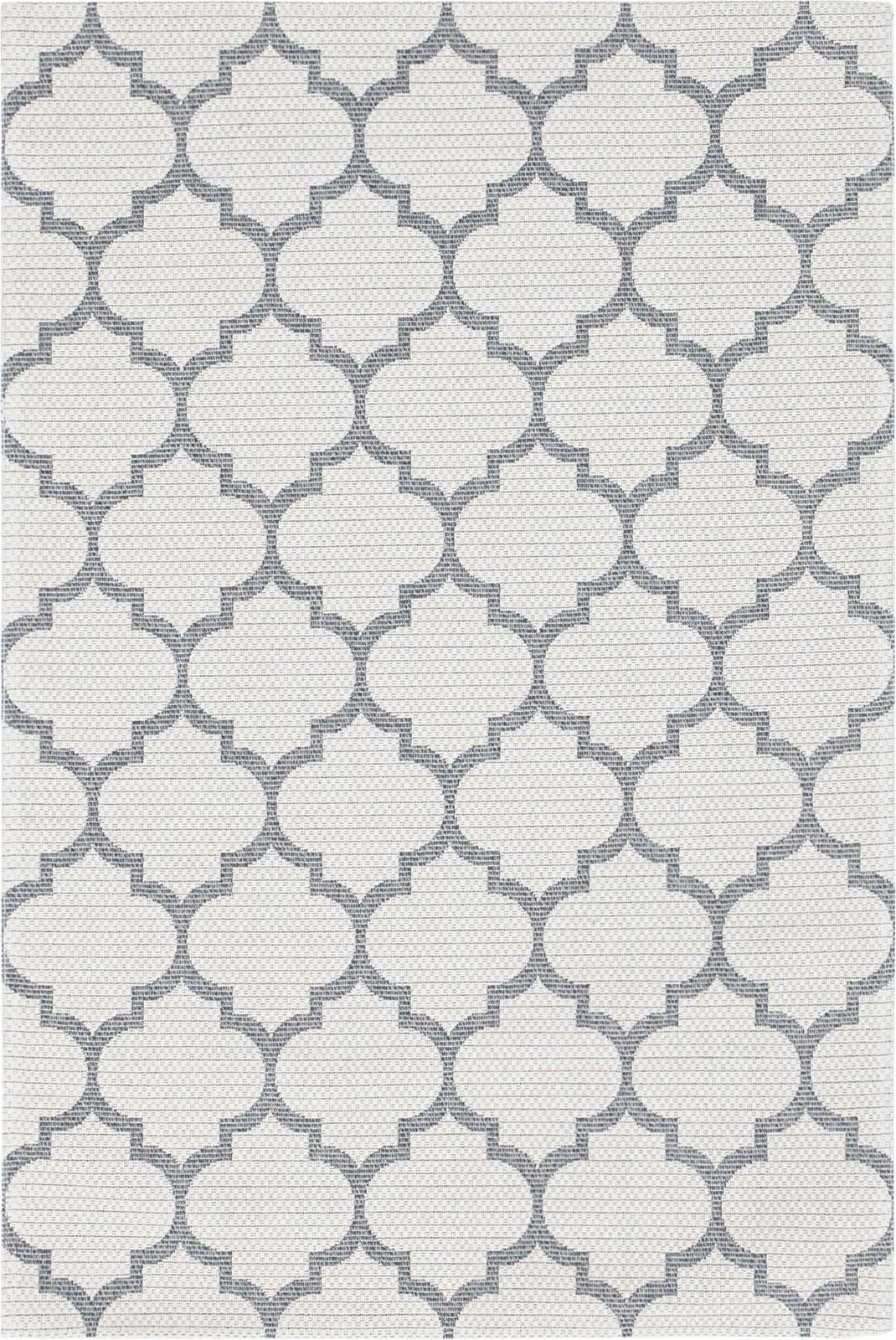 4' 2 x 6' Enid · Lattice rug, ivory and gray