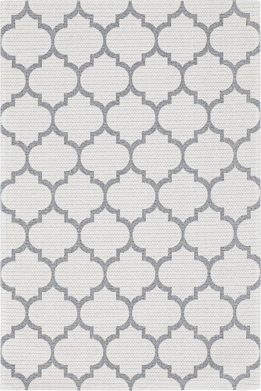 4' 2 x 6' Enid · Lattice rug, ivory and gray