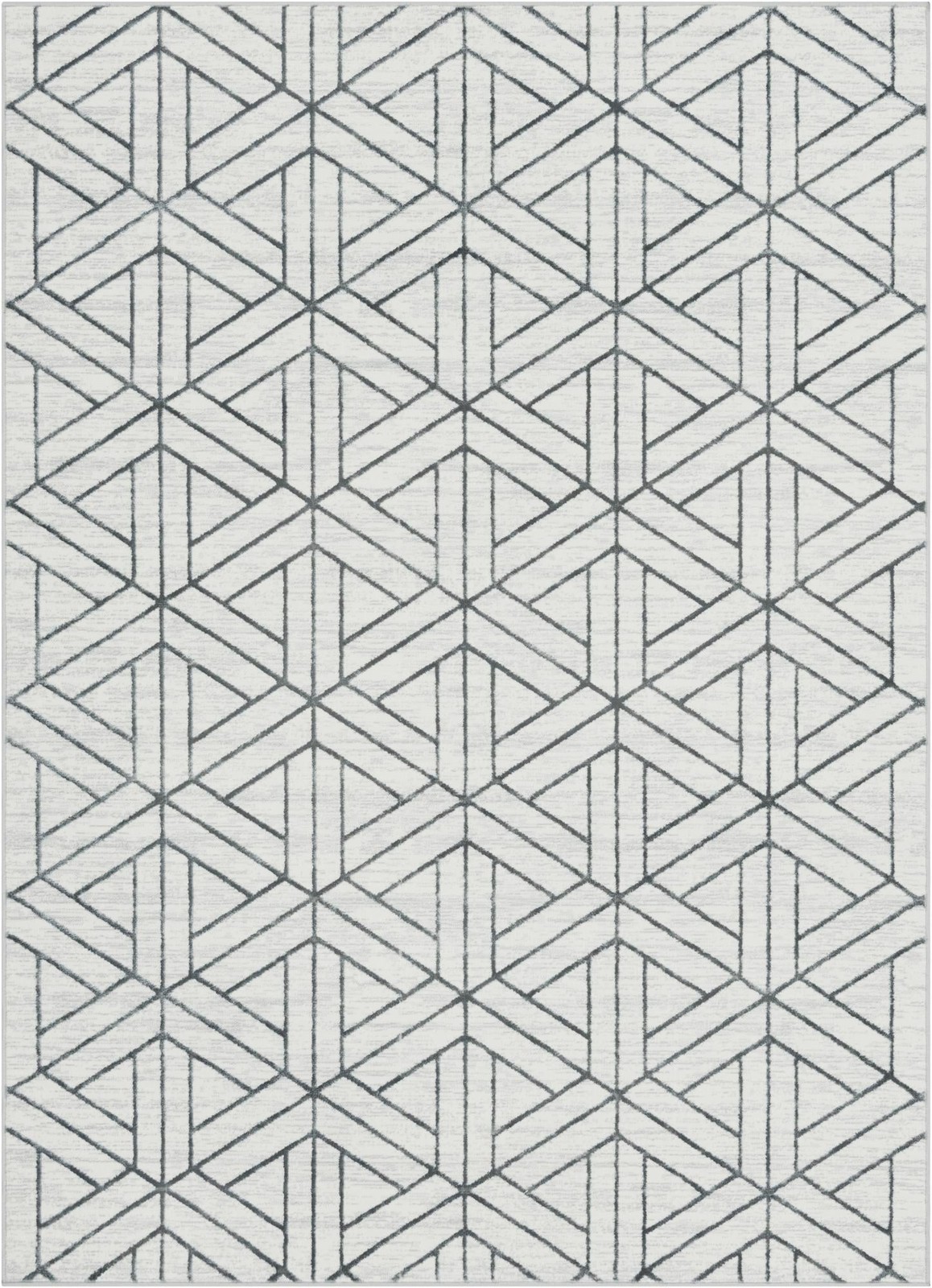 7' x 10' Norwood · Geometric rug, white