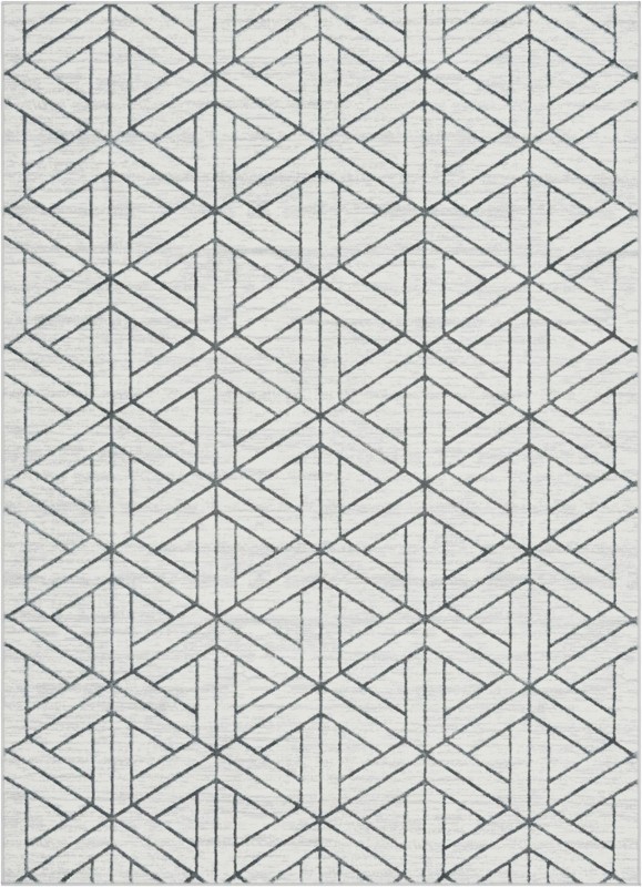 7' x 10' Norwood · Geometric rug, white