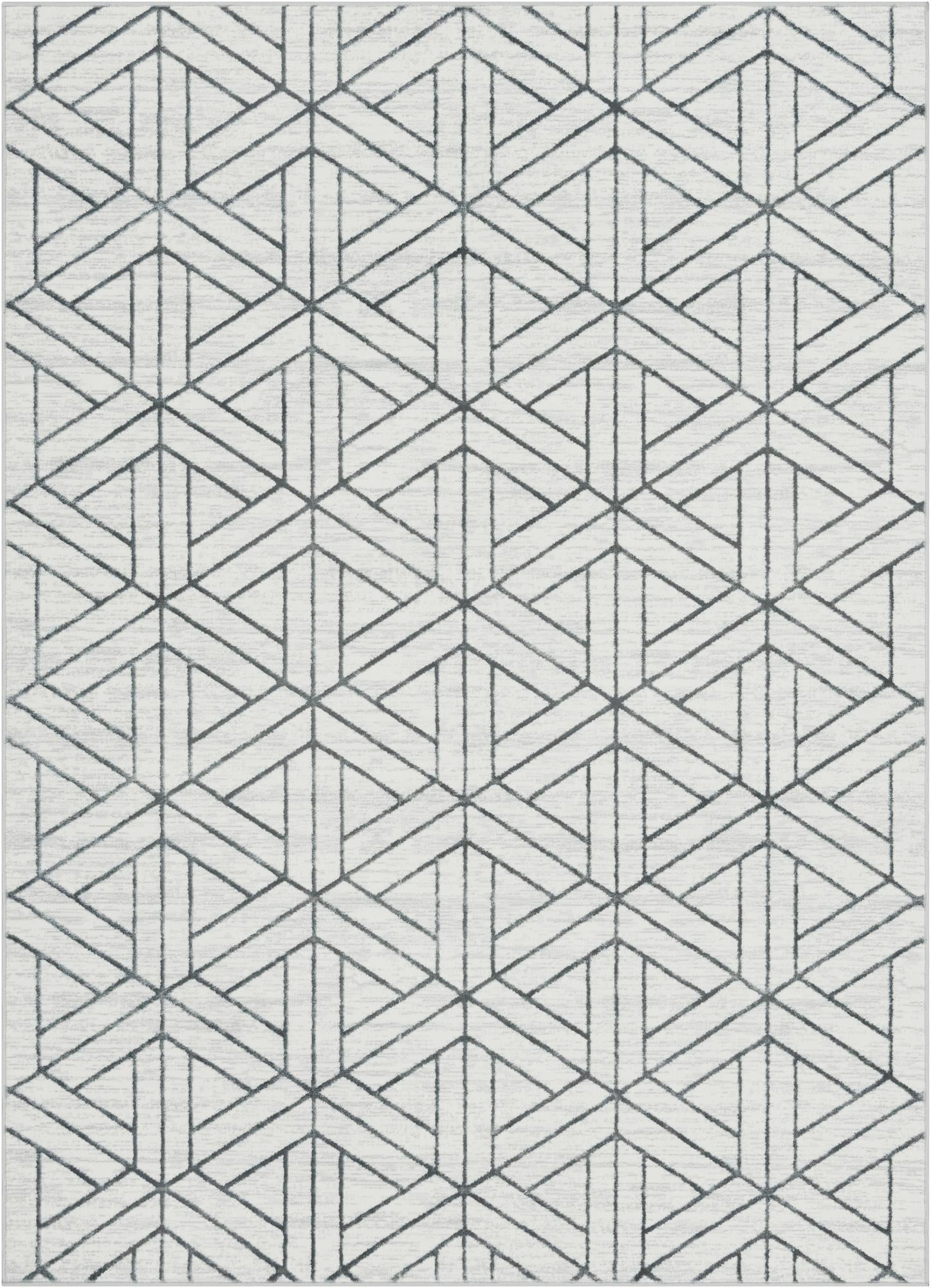 7' x 10' Norwood · Geometric rug, white
