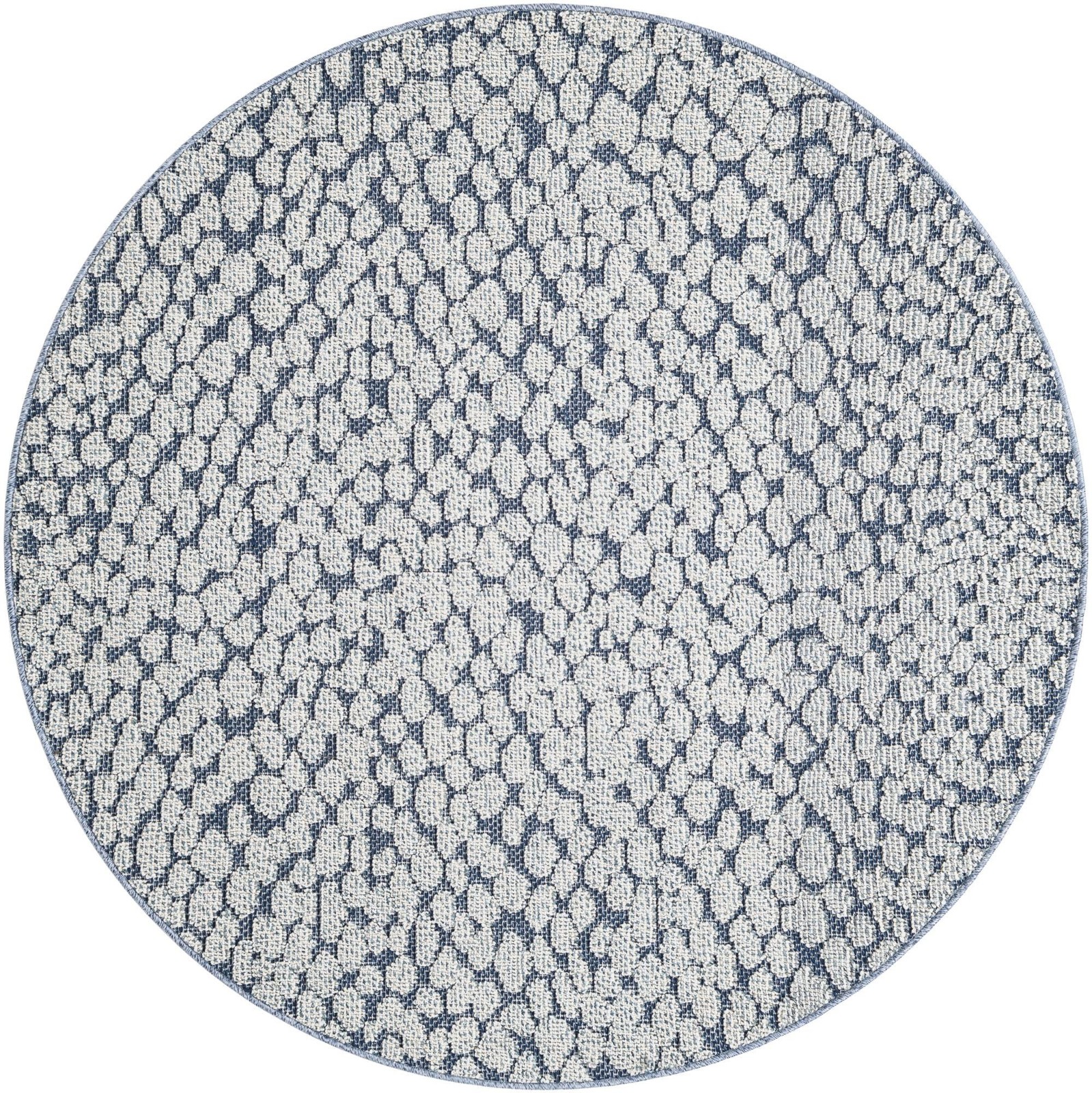 5' 3 x 5' 3 Dillard · Animal print Outdoor Rug, navy blue