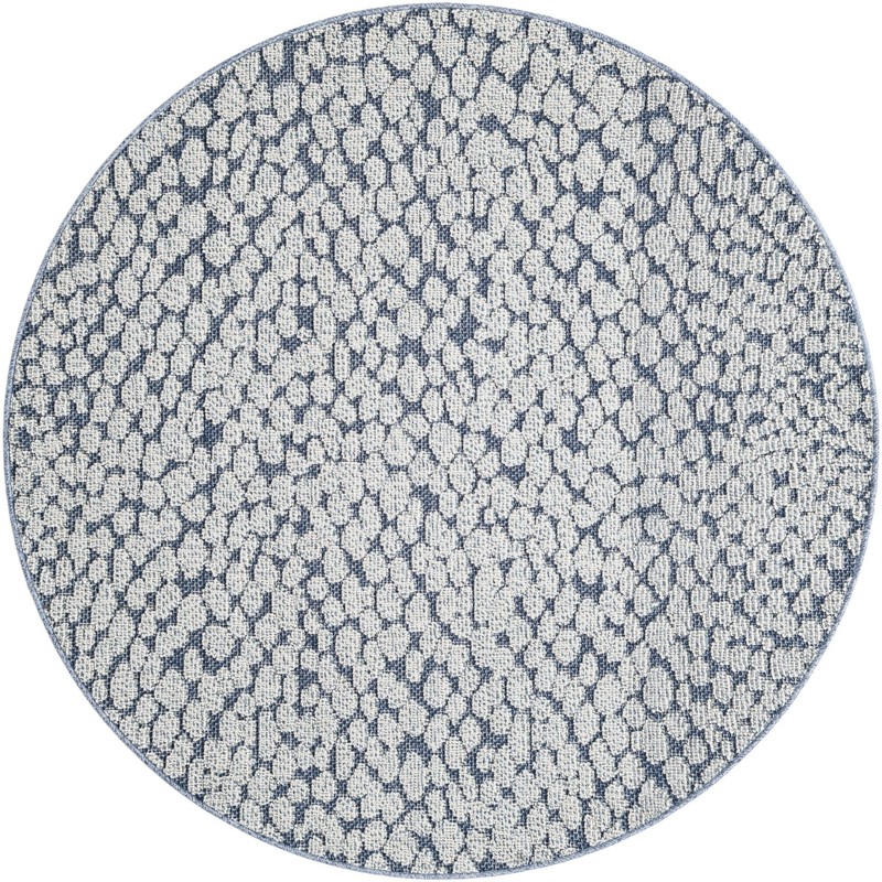 Dillard · Animal print Outdoor Rug, navy blue