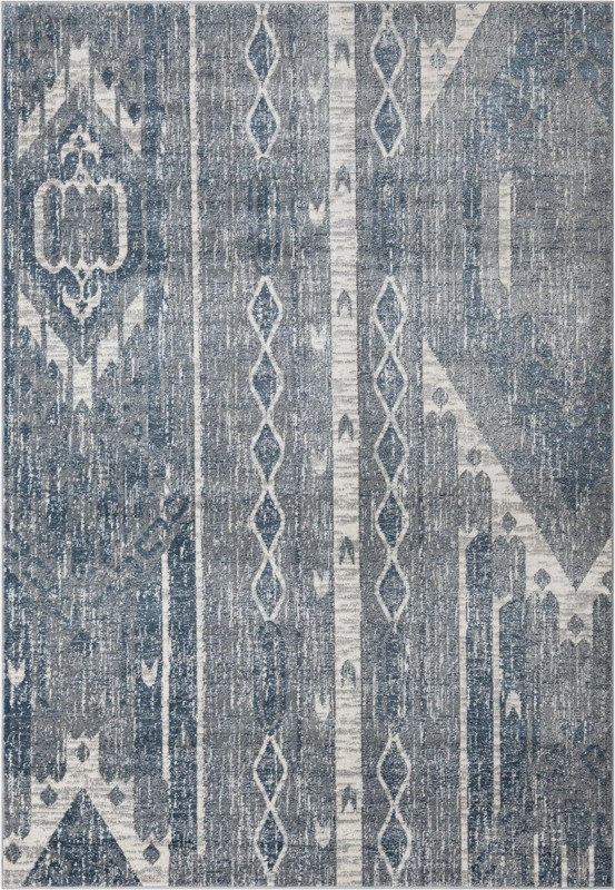 7' x 10' Cardinal · Geometric rug, blue