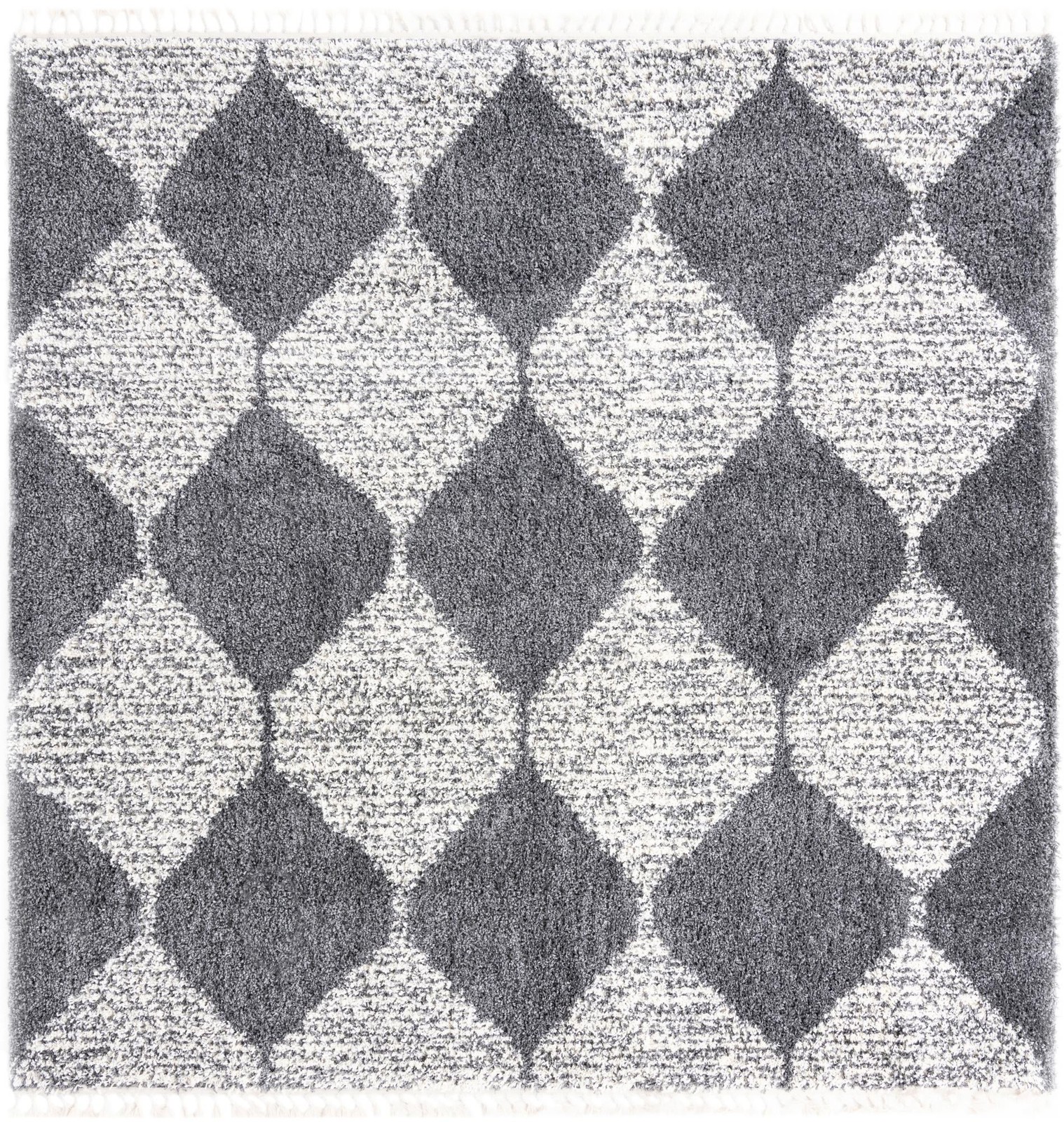 10' x 10' Newton · Diamond Shag Rug, gray