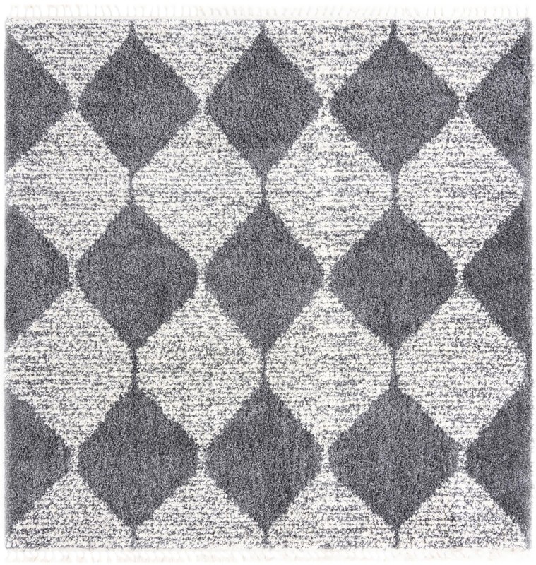 10' x 10' Newton · Diamond Shag Rug, gray