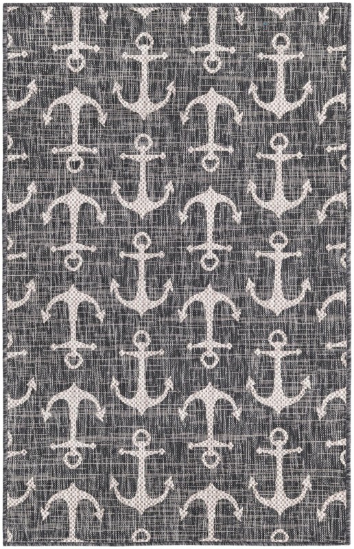 3' x 5' 3 Millbrook · Pictoral Outdoor Rug, charcoal