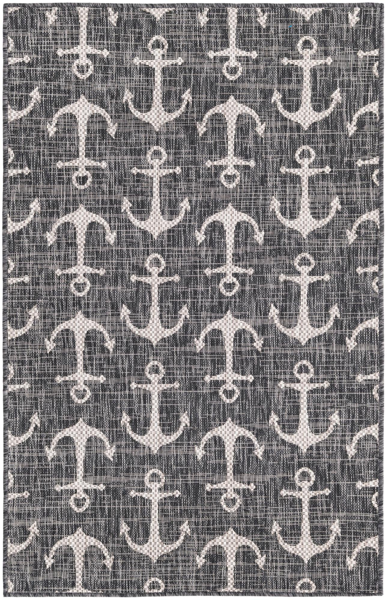 3' x 5' 3 Millbrook · Pictoral Outdoor Rug, charcoal