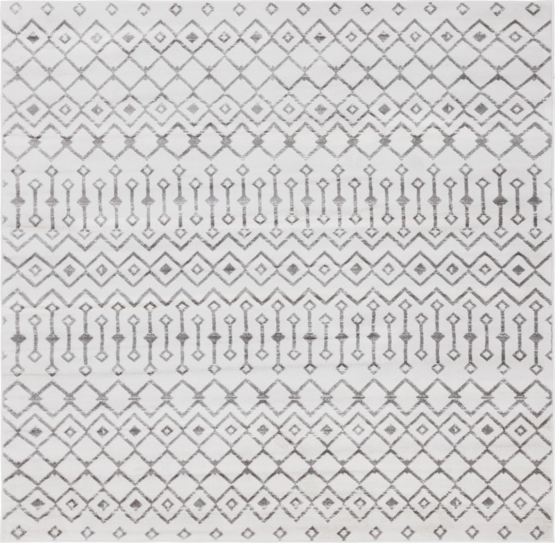 7' 10 x 7' 10 Dudley · Geometric rug, ivory and gray