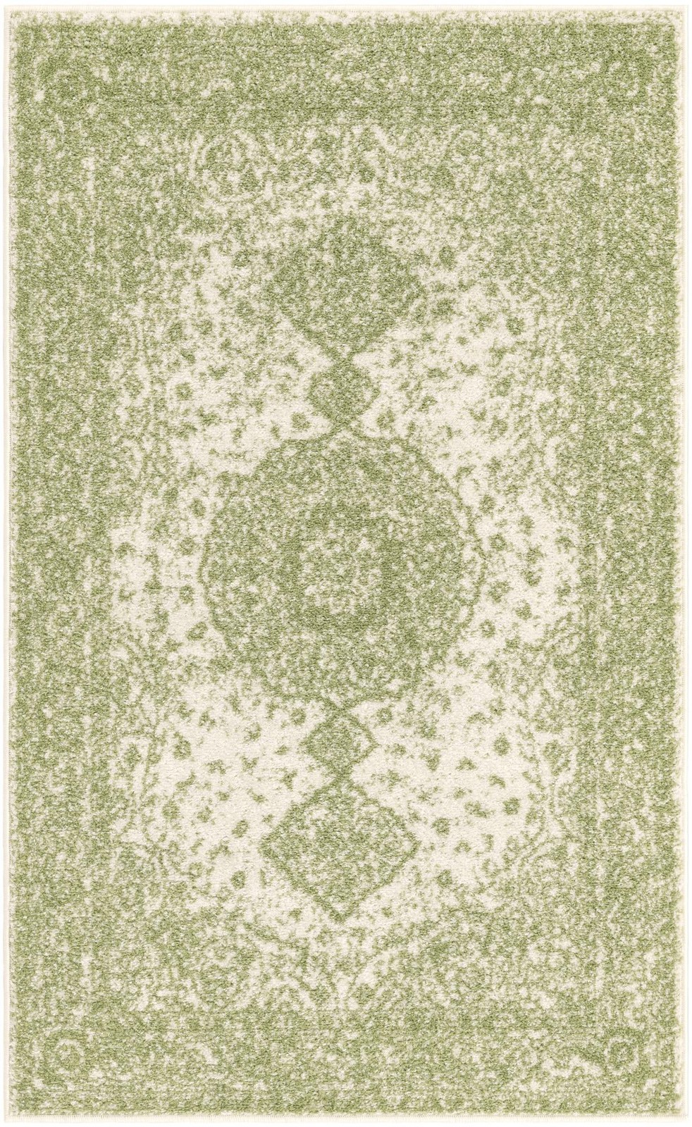3' x 5' 3 Eudora · Border rug, green