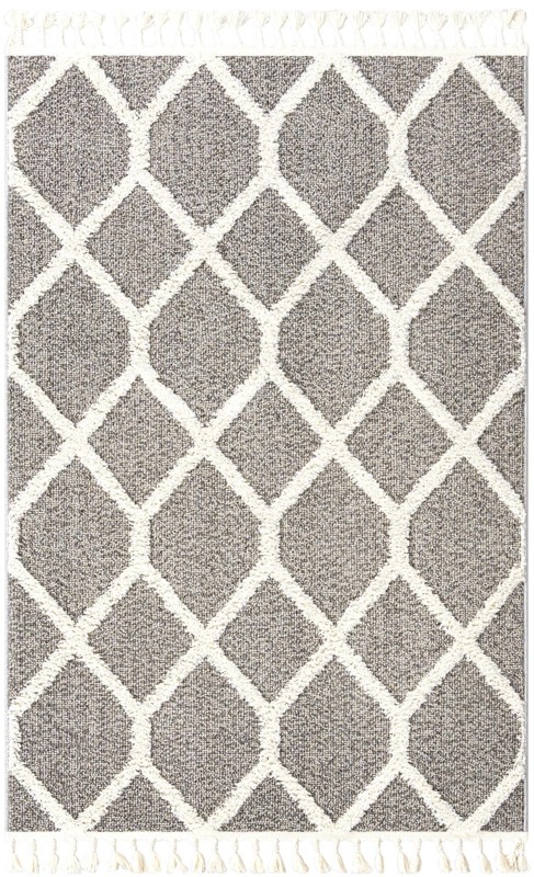 4' x 6' Kirkwood · Diamond rug, gray