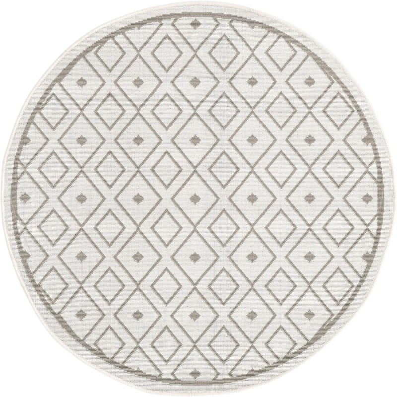4' x 4' Revell · Border Outdoor Rug, ivory
