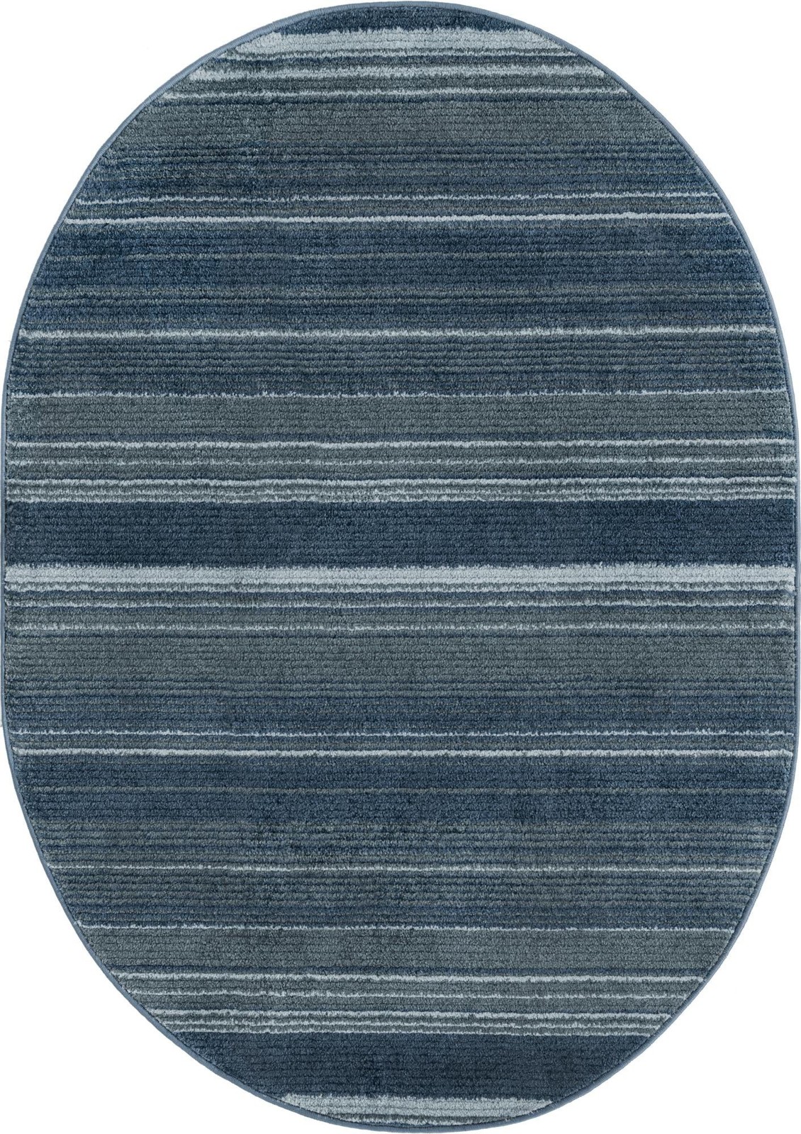 4' x 6' 3 Jagger · Striped rug, blue and gray