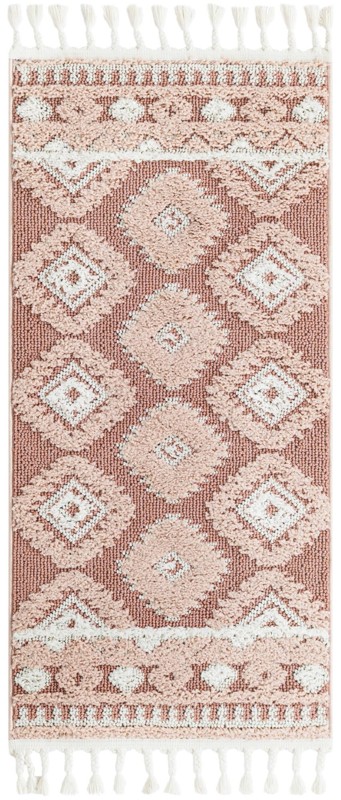 2' x 4' Bernard · Border rug, pink